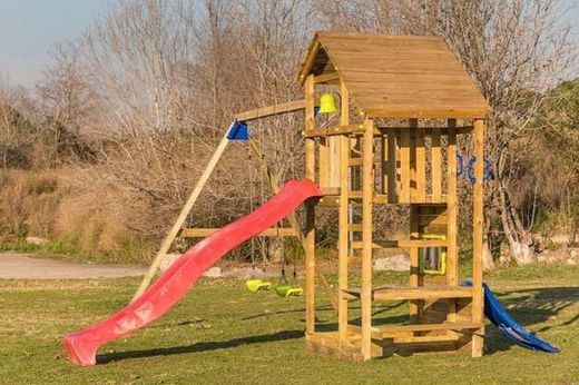 Teide playground with double swing and slide