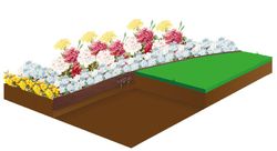 Perfil de jardim em aço com borda arredondada Borduline