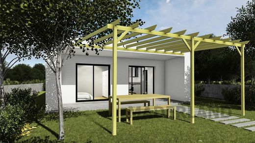 Pérgola adosada a pared de madera maciza Zamora