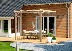 Bella Pérgola adosada de madera laminada Cádiz