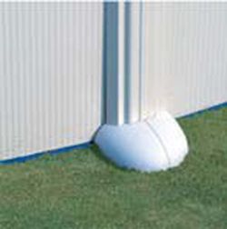 GRE 558 Runder Pool aus weißem Stahl