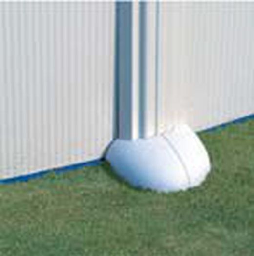 GRE 558 Runder Pool aus weißem Stahl