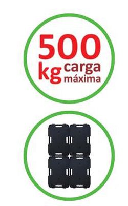 Piattaforma per il trasporto di oggetti pesanti fino a 500 kg di carico