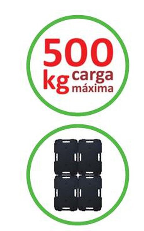 Piattaforma per il trasporto di oggetti pesanti fino a 500 kg di carico