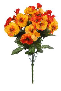 Bouquet of artificial pansies