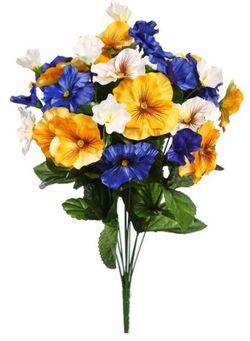 Bouquet of artificial pansies