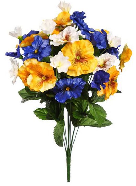 Bouquet of artificial pansies
