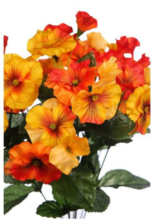 Bouquet of artificial pansies