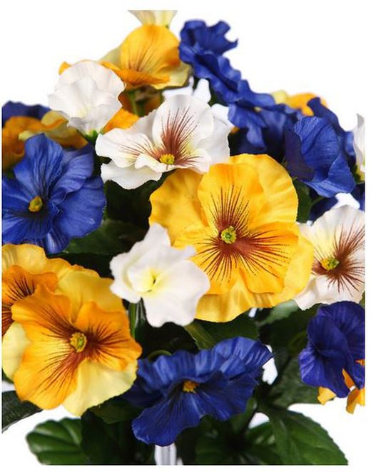 Bouquet of artificial pansies