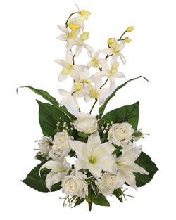 Ramo orquÃƒÂ­dea y lilium artificial
