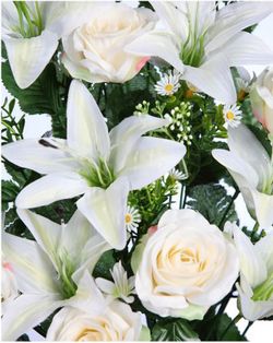 Bouquet of roses and lilies double sided 60cm