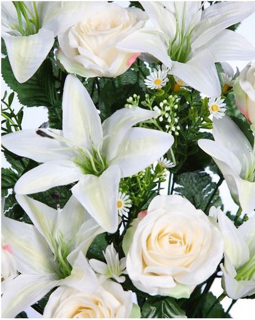 Bouquet of roses and lilies double sided 60cm