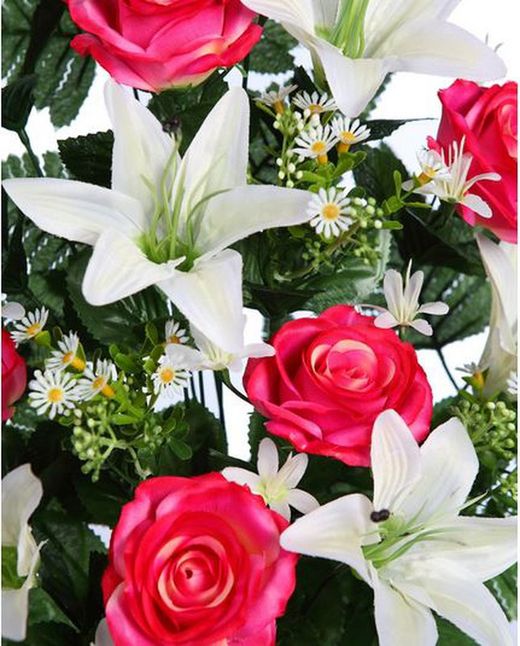 Bouquet of roses and lilies double sided 60cm