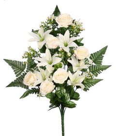 Bouquet of roses and lilies double sided 60cm