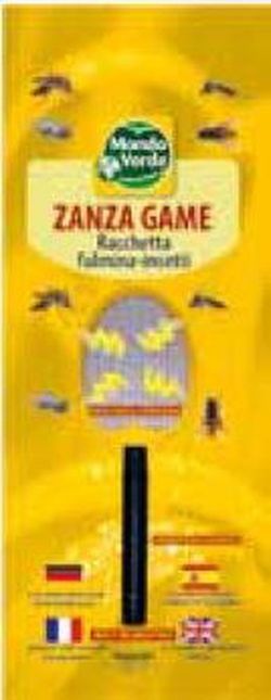 La racchetta cattura gli insetti sulle batterie