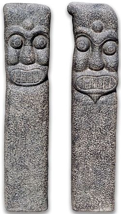 Conjunto de Guardiões do Templo CONCRETO 150cm