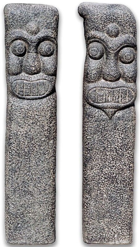 Conjunto de Guardiões do Templo CONCRETO 150cm