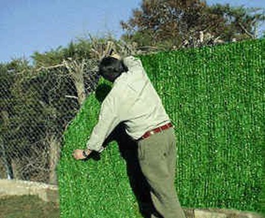 Green hedge two-tone PVC leaf