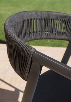 Auto aluminum outdoor dining armchair