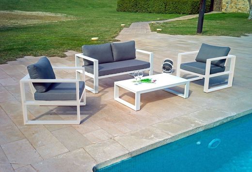 Sofá de jardim 2 lugares de alumínio Belluno