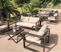 Sofá de jardim 2 lugares de alumínio Belluno