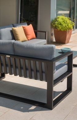 Sofá de jardim 2 lugares de alumínio Belluno