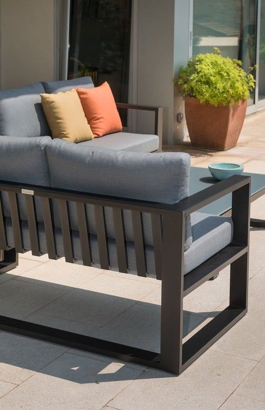 Sofá de jardim 2 lugares de alumínio Belluno