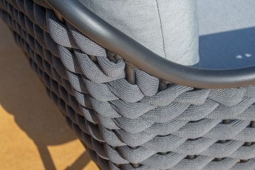 Rio 2-seater aluminum and synthetic rope sofa