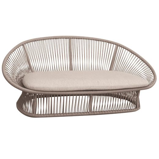2 seater synthetic rope sofa with agora Spade cushion