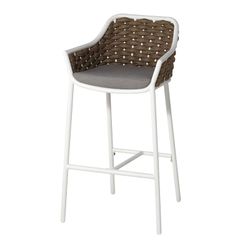 Rio aluminum and synthetic rope garden bar stool