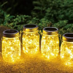 Lámpara solar tarro de cristal