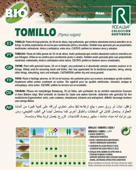 ECOLOGICAL thyme