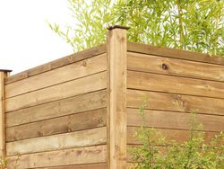 Stackable wooden plank fence Milano