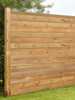 Stackable wooden plank fence Milano