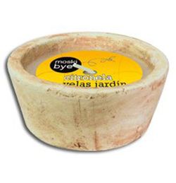 Vela vasija de piedra con citronela