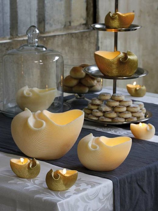 Bougies de Noël Coquillettes